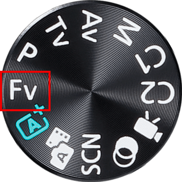 選擇Fv（靈活優先自動曝光）模式